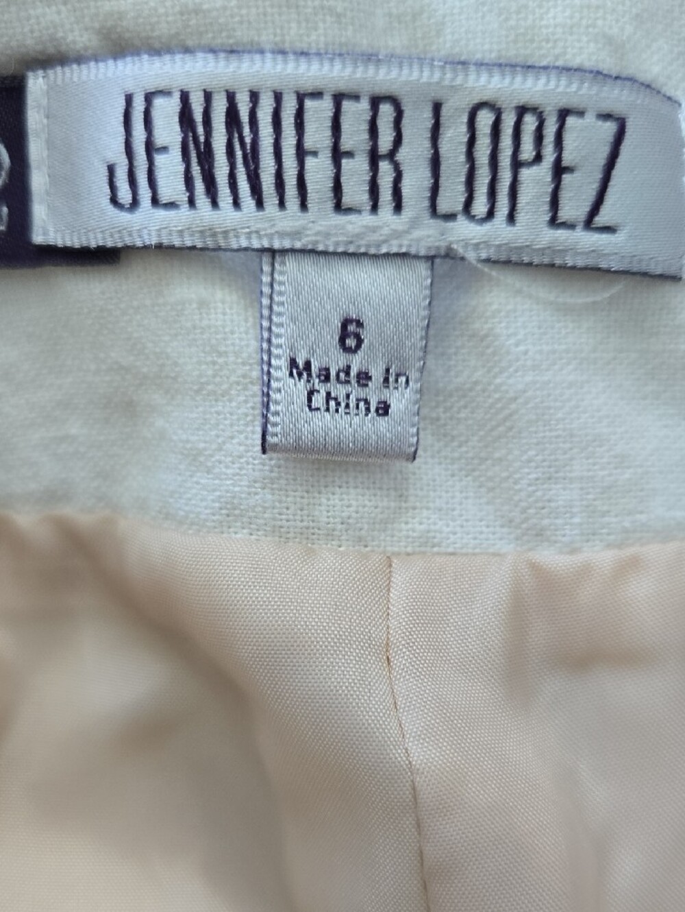 Wide-Leg High-Rise Women's Pants in Off-White - Picture 2 of 3